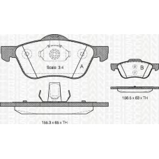 8110 14019 TRIDON Brake pads - front