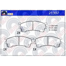 21307 GALFER Комплект тормозных колодок, дисковый тормоз