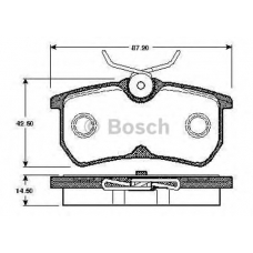 0 986 TB2 339 BOSCH Комплект тормозных колодок, дисковый тормоз