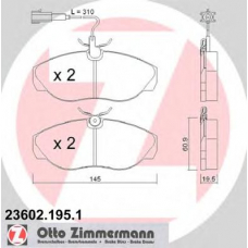 23602.195.1 ZIMMERMANN Комплект тормозных колодок, дисковый тормоз