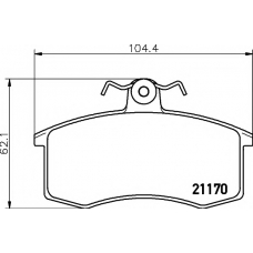 8DB 355 017-731 HELLA PAGID Комплект тормозных колодок, дисковый тормоз