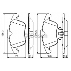 0 986 494 209 BOSCH Комплект тормозных колодок, дисковый тормоз