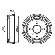 0 986 477 021 BOSCH Тормозной барабан