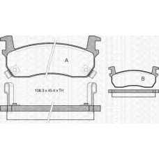 8110 14129 TRIDON Brake pads - front