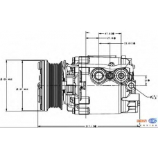 8FK 351 334-111 HELLA Компрессор, кондиционер