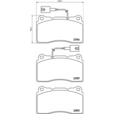 P 23 154 BREMBO Комплект тормозных колодок, дисковый тормоз