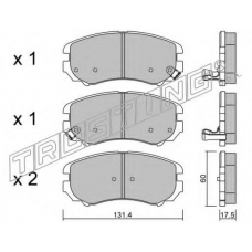 519.0 TRUSTING Комплект тормозных колодок, дисковый тормоз