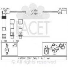 4.9491 FACET Комплект проводов зажигания
