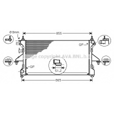 FT2399 AVA Радиатор, охлаждение двигателя