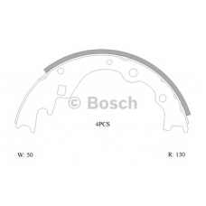 0 986 AB0 140 BOSCH Комплект тормозных колодок