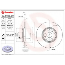 09.9895.20 BREMBO Тормозной диск