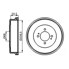 0 986 477 074 BOSCH Тормозной барабан