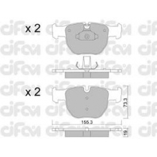 822-598-0 CIFAM Комплект тормозных колодок, дисковый тормоз