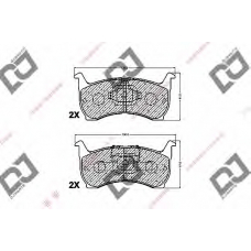 BP1256 DJ PARTS Комплект тормозных колодок, дисковый тормоз