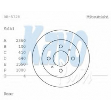 BR-5728 KAVO PARTS Тормозной диск