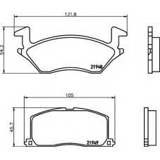 8DB 355 016-781 HELLA Комплект тормозных колодок, дисковый тормоз