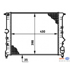 8MK 376 719-331 HELLA Радиатор, охлаждение двигателя