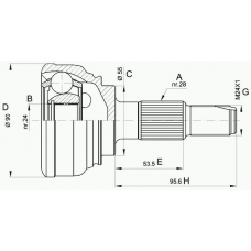 CVJ5082.10 OPEN PARTS Шарнирный комплект, приводной вал