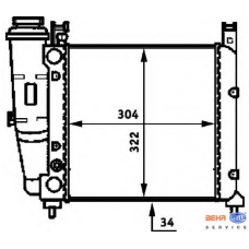 8MK 376 713-501 HELLA Радиатор, охлаждение двигателя