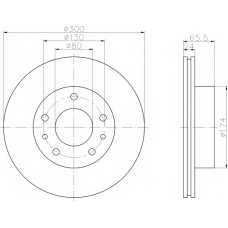 8DD 355 104-421 HELLA PAGID Тормозной диск