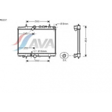PE2217 AVA Радиатор, охлаждение двигателя