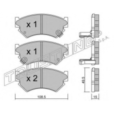 426.0 TRUSTING Комплект тормозных колодок, дисковый тормоз
