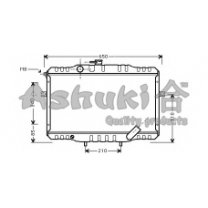 Y550-01 ASHUKI Радиатор, охлаждение двигателя