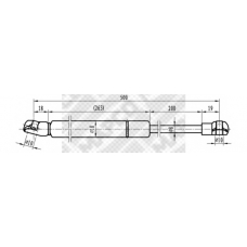 91815 MAPCO Газовая пружина, капот