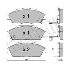 22-0385-0 METELLI Комплект тормозных колодок, дисковый тормоз