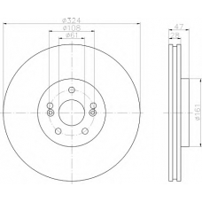 8DD 355 109-361 HELLA Тормозной диск