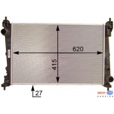 8MK 376 754-461 HELLA Радиатор, охлаждение двигателя