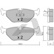 BPBM-2003 AISIN Комплект тормозных колодок, дисковый тормоз