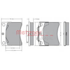 1170490 METZGER Комплект тормозных колодок, дисковый тормоз