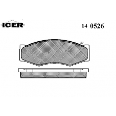 140526 ICER Комплект тормозных колодок, дисковый тормоз