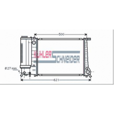 1408501 KUHLER SCHNEIDER Радиатор, охлаждение двигател