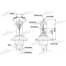 PLH4-60/55 PATRON Лампа накаливания, фара дальнего света; Лампа нака