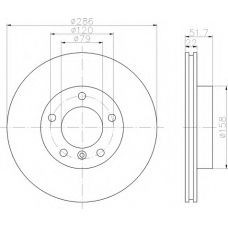 8DD 355 102-581 HELLA Тормозной диск