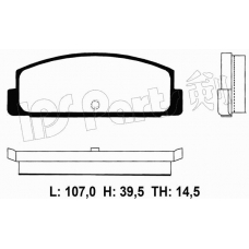 IBR-1502 IPS Parts Комплект тормозных колодок, дисковый тормоз