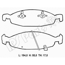 IBD-1097 IPS Parts Комплект тормозных колодок, дисковый тормоз