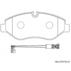 KD7515 ASIMCO Комплект тормозных колодок, дисковый тормоз