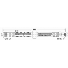 FBH6769 FIRST LINE Тормозной шланг