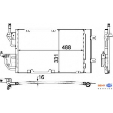 8FC 351 302-371 HELLA Конденсатор, кондиционер