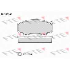 BL1861A3 FTE Комплект тормозных колодок, дисковый тормоз