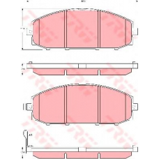 GDB3361 TRW Комплект тормозных колодок, дисковый тормоз