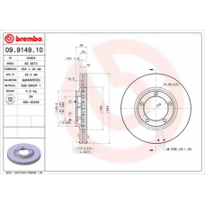 09.9149.10 BREMBO Тормозной диск