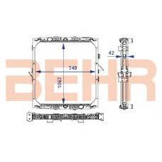 2204122 BEHR Radiator