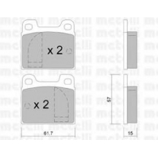 22-0008-0 METELLI Комплект тормозных колодок, дисковый тормоз