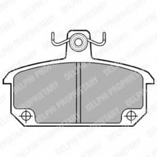 LP168 DELPHI Комплект тормозных колодок, дисковый тормоз