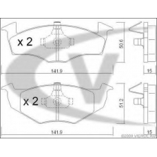 V10-8108 VEMO/VAICO Комплект тормозных колодок, дисковый тормоз