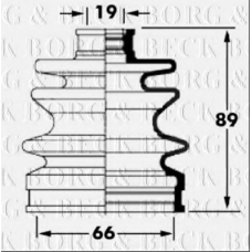 BCB6043 BORG & BECK Пыльник, приводной вал